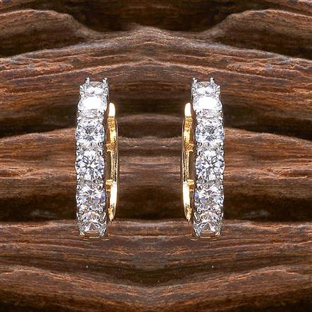 Cz Delicate Bali With 2 Tone Rhodium Plating