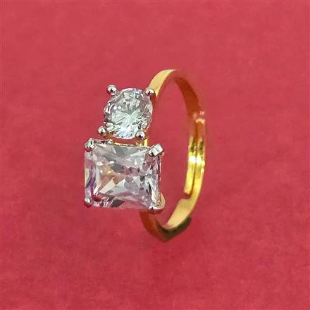 Cz Classic Ring With Gold Plating