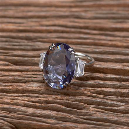 Cz Adjustable Ring With Rhodium Plating
