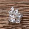 Cz Classic Ring With Rhodium Plating