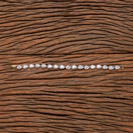 Cz Classic Bracelet With 2 Tone Rhodium Plating