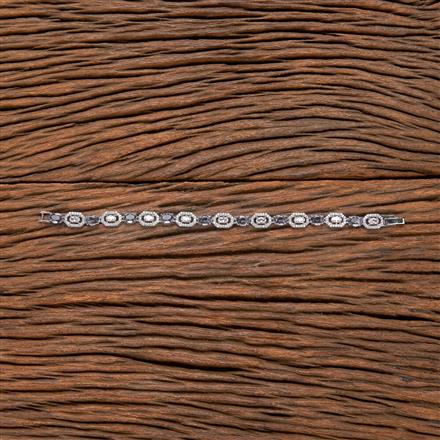 Cz Classic Bracelet With Rhodium Plating