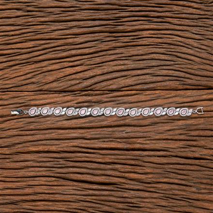 Cz Classic Bracelet With Rhodium Plating