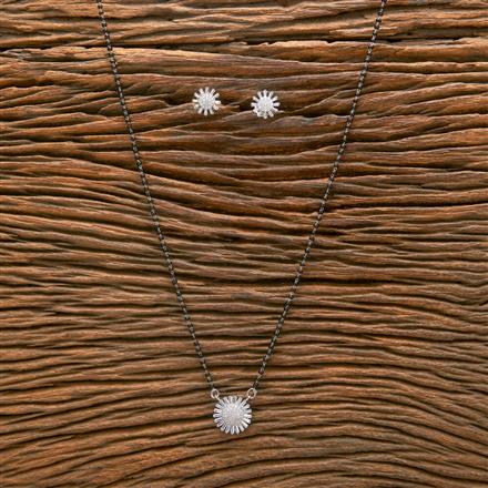 Cz Classic Mangalsutra With 2 Tone Rhodium Plating
