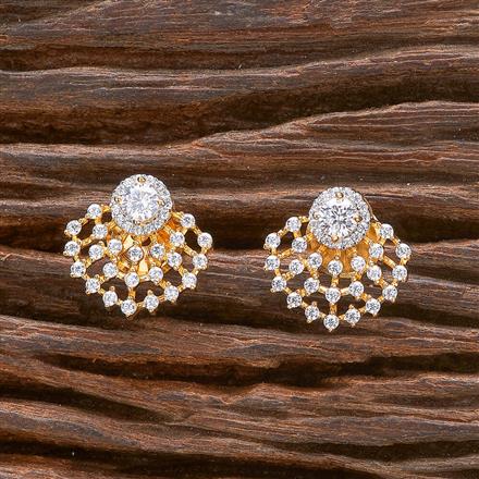 Cz Delicate Tops With 2 Tone Rhodium Plating