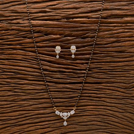 Cz Classic Mangalsutra With 2 Tone Plating