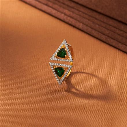 American Diamond Delicate Ring With 2 Tone Plating