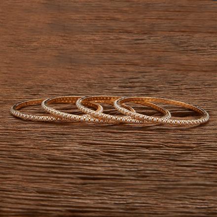 Cz Classic Bangles With Gold Plating