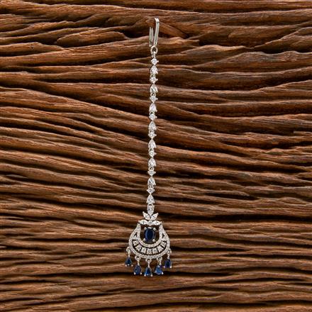 Cz Delicate Tikka With Rhodium Plating