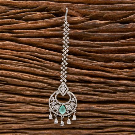 Cz Classic Tikka With Rhodium Plating