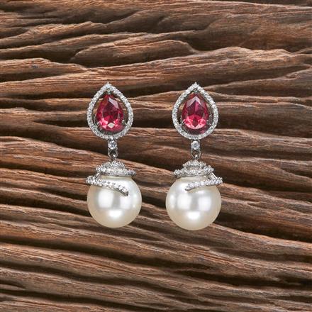 Cz Moti Earring With Black Plating