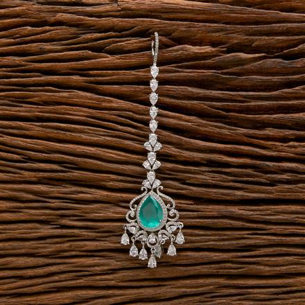 Cz Classic Tikka With Rhodium Plating