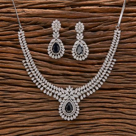 Cubic Zirconia Classic Necklace With Rhodium Plating