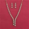 American Diamond Classic Necklace with Rhodium Plating 2 Tone Plating Mehndi Plating