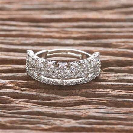 Cz Delicate Ring With 2 Tone Plating