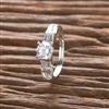Cz Adjustable Ring With Rhodium 2 Tone Plating