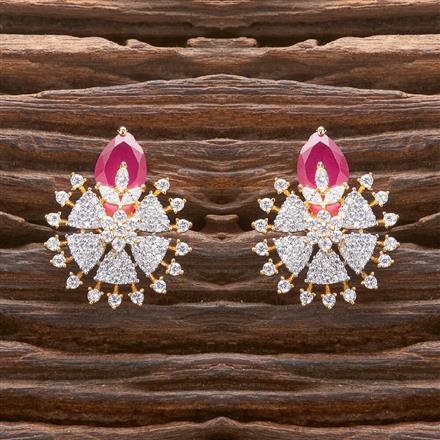 Cubic Zirconia Classic Earring With 2 Tone Plating