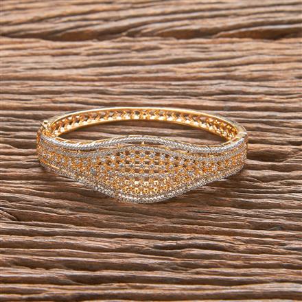 Cz Classic Kada With Black 2 Tone Rhodium Plating