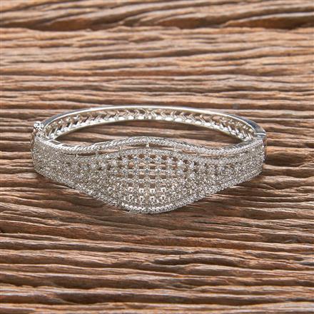 Cz Classic Kada With Black 2 Tone Rhodium Plating