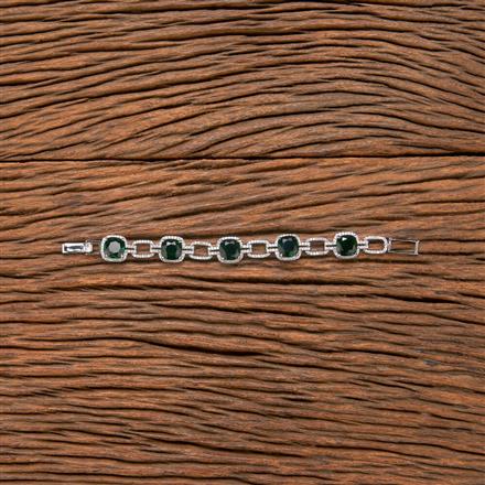Cubic Zirconia Classic Bracelet With Rhodium Plating