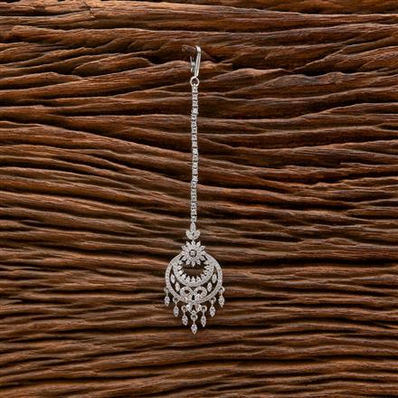 Cubic Zirconia Classic Tikka With 2 Tone Rhodium Plating