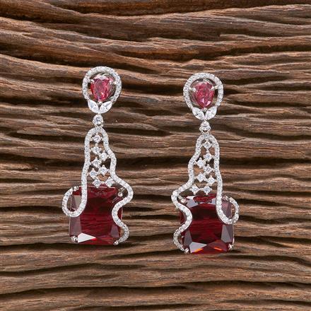 Cubic Zirconia Classic Earring With Rhodium Plating
