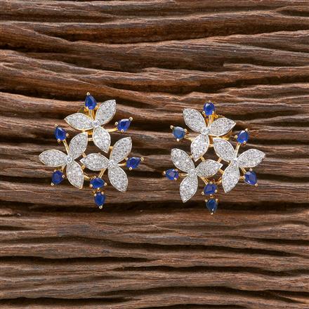 Cubic Zirconia Classic Earring With 2 Tone Plating