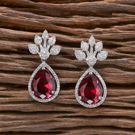 Cubic Zirconia Classic Earring With Rhodium Plating