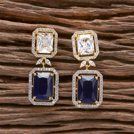 Cubic Zirconia Classic Earring With 2 Tone Plating