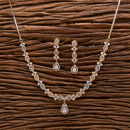 Cubic Zirconia Classic Necklace With 2 Tone Plating