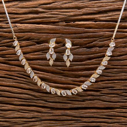Cubic Zirconia Classic Necklace With 2 Tone Plating