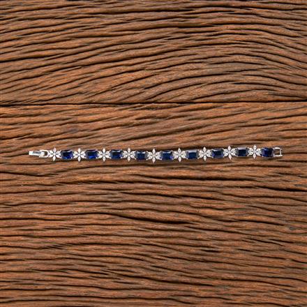 Cubic Zirconia Classic Bracelet With Rhodium Plating