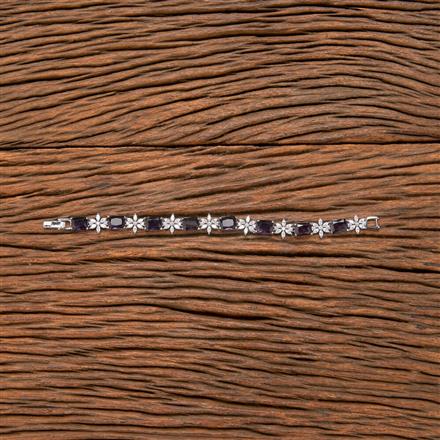 Cubic Zirconia Classic Bracelet With Rhodium Plating