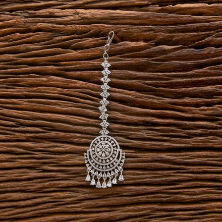 Cubic Zirconia Classic Tikka With 2 Tone Rhodium Plating