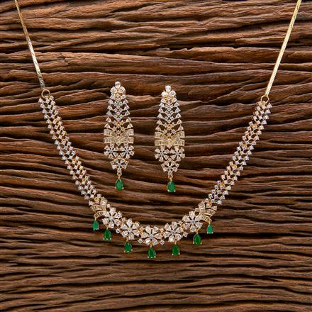 Cubic Zirconia Classic Necklace With 2 Tone Plating