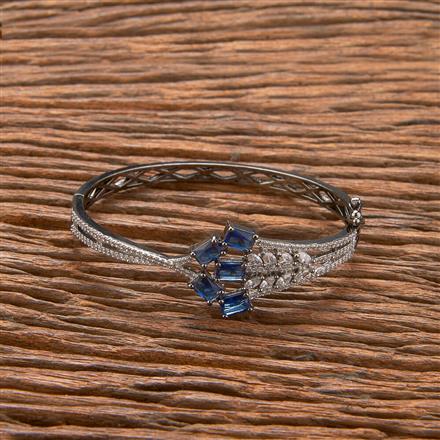 Cubic Zirconia Classic Kada With Rhodium Plating