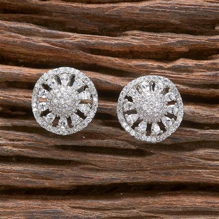 Cubic Zirconia Tops With 2 Tone Rhodium Plating