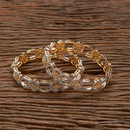 Cubic Zirconia Classic Bangles With 2 Tone Plating