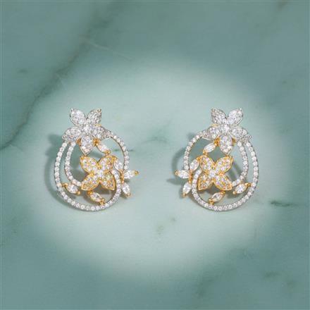 American Diamond Classic Tops With 2 Tone Rhodium Plating