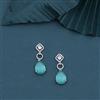 American Diamond Classic Earring With Rhodium Plating
