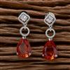 American Diamond Classic Earring With Rhodium Plating