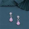 American Diamond Classic Earring With Rhodium Plating