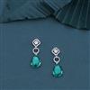 American Diamond Classic Earring With Rhodium Plating