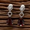 American Diamond Classic Earring With Rhodium Plating
