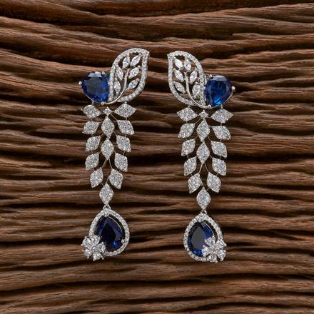 American Diamond Classic Earring With Rhodium Plating