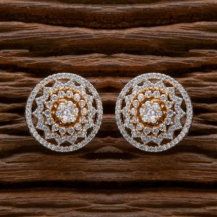 Cubic Zirconia Classic Tops With 2 Tone Rhodium Plating