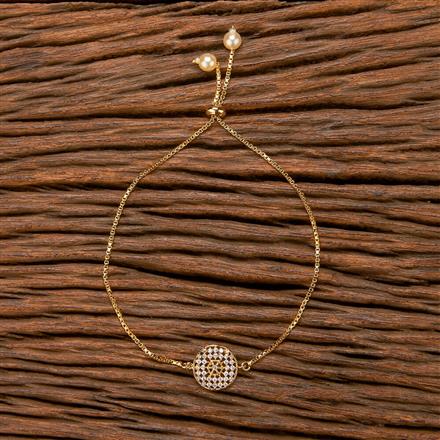 Cubic Zirconia Classic Bracelet With Gold Rhodium Plating