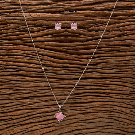 Cubic Zirconia Delicate Pendant Set With Rhodium Plating