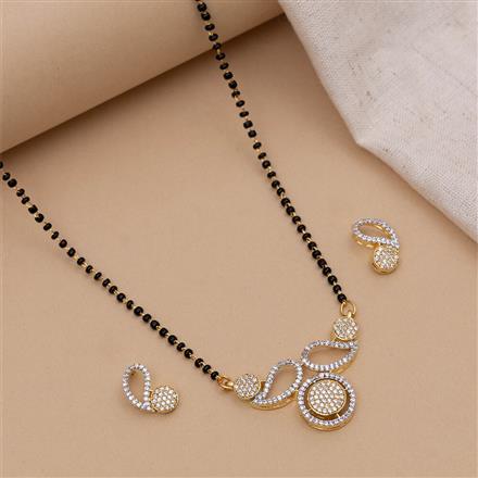 Cubic Zirconia Classic Mangalsutra With 2 Tone Plating