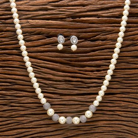 Cubic Zirconia Classic mala necklace With Rhodium Plating